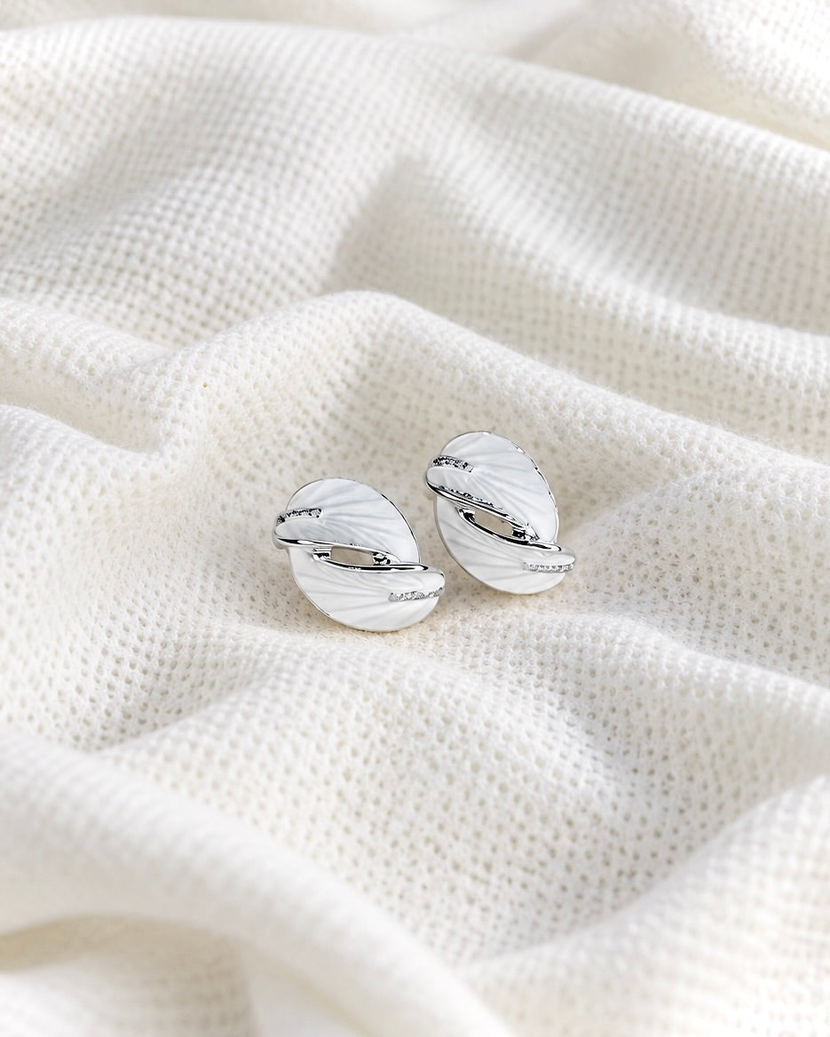 Snow Leaf Earrings