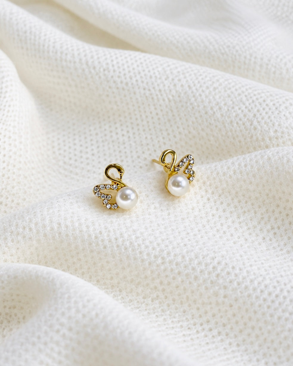 Ivory Swan Earrings