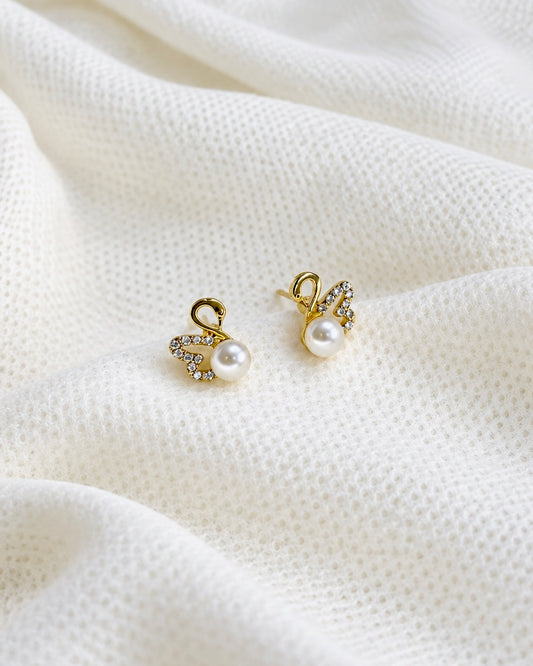 Ivory Swan Earrings