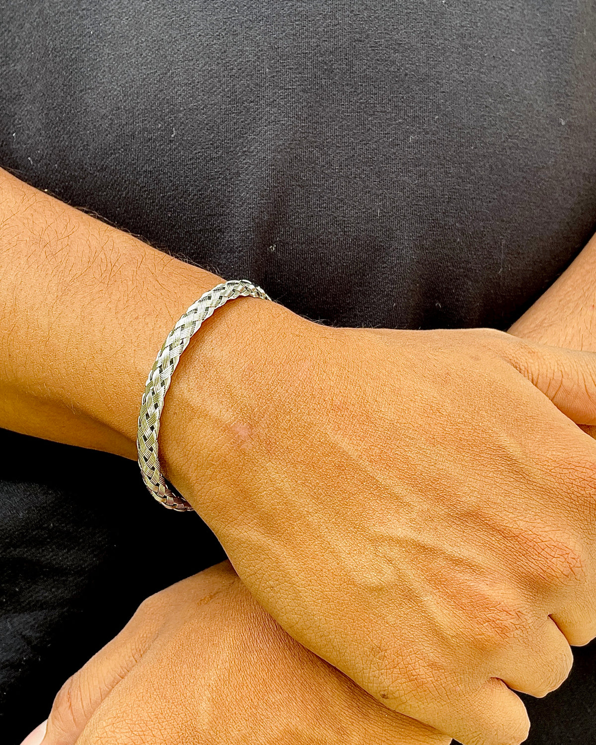 Silver Rope Cuff