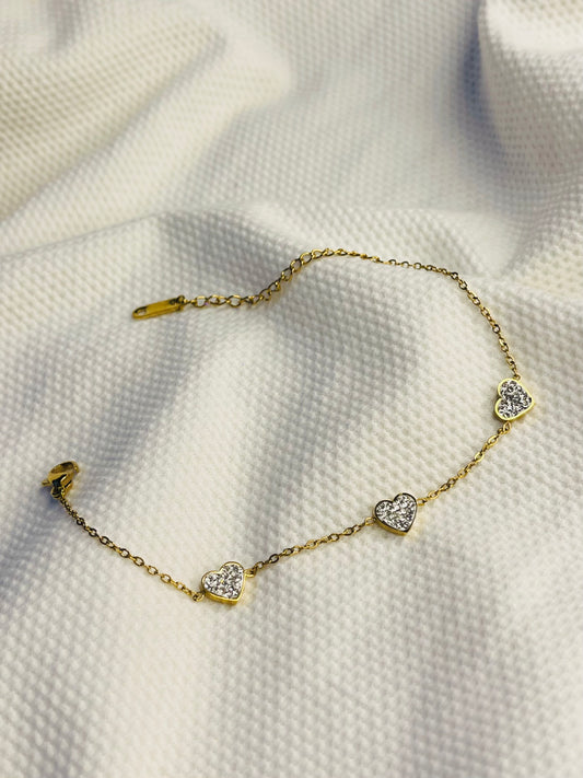 Rose Heart Anklet
