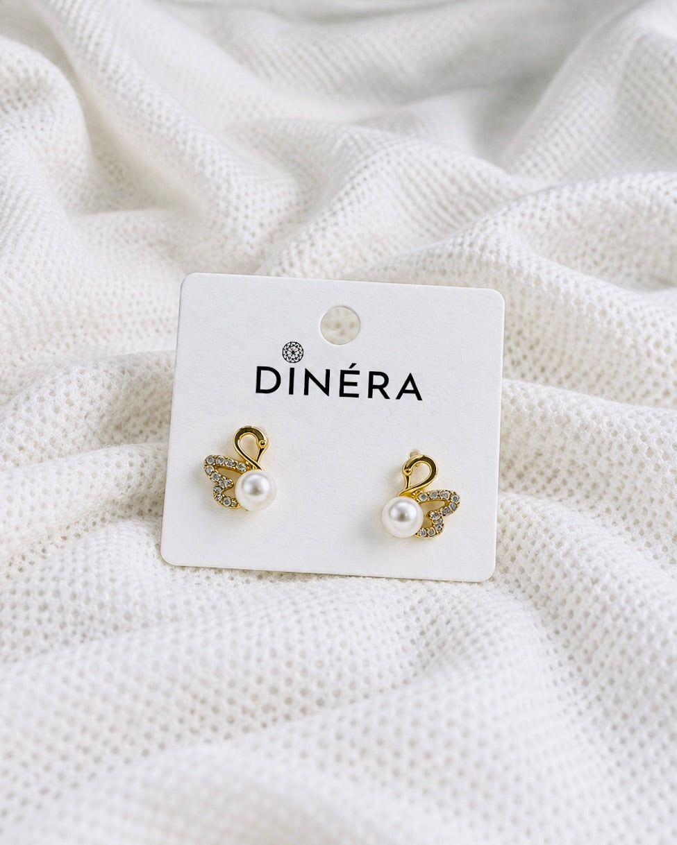Ivory Swan Earrings