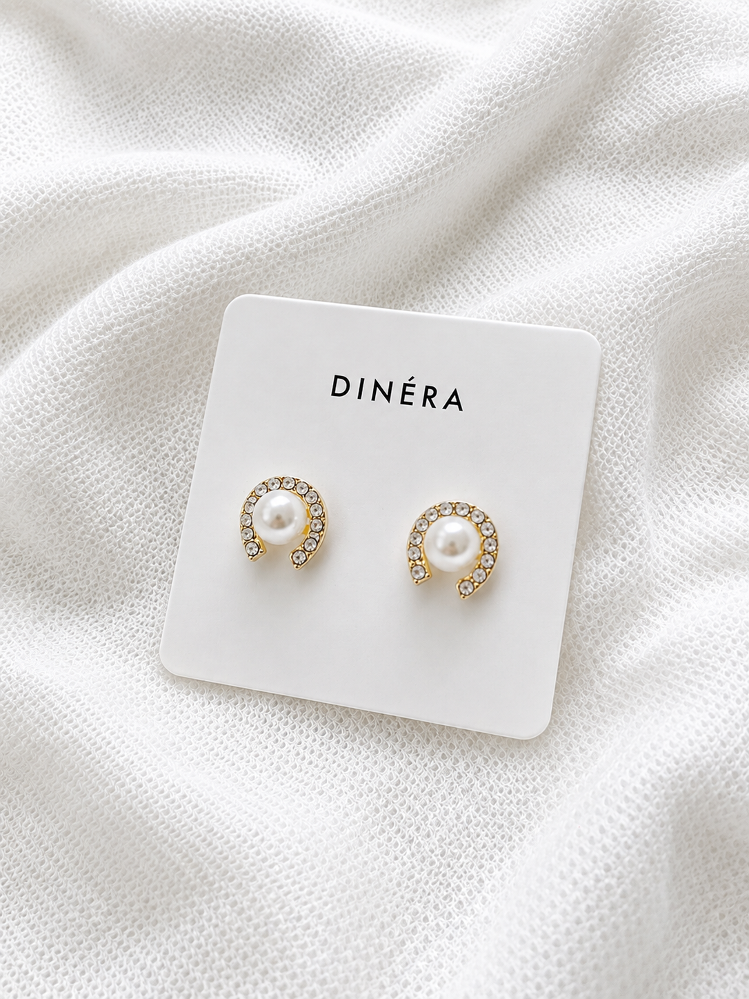Pearl Crescent Earrings