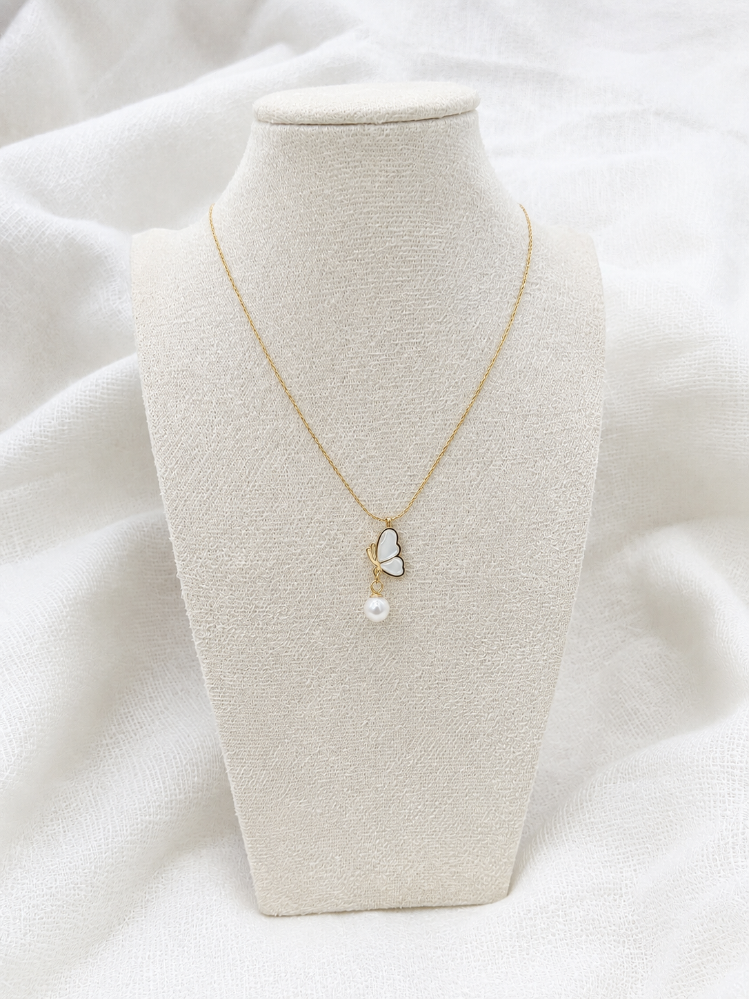 Butterfly Pearl Necklace