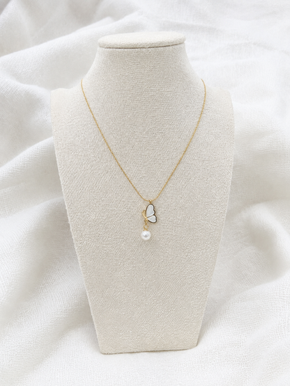 Butterfly Pearl Necklace