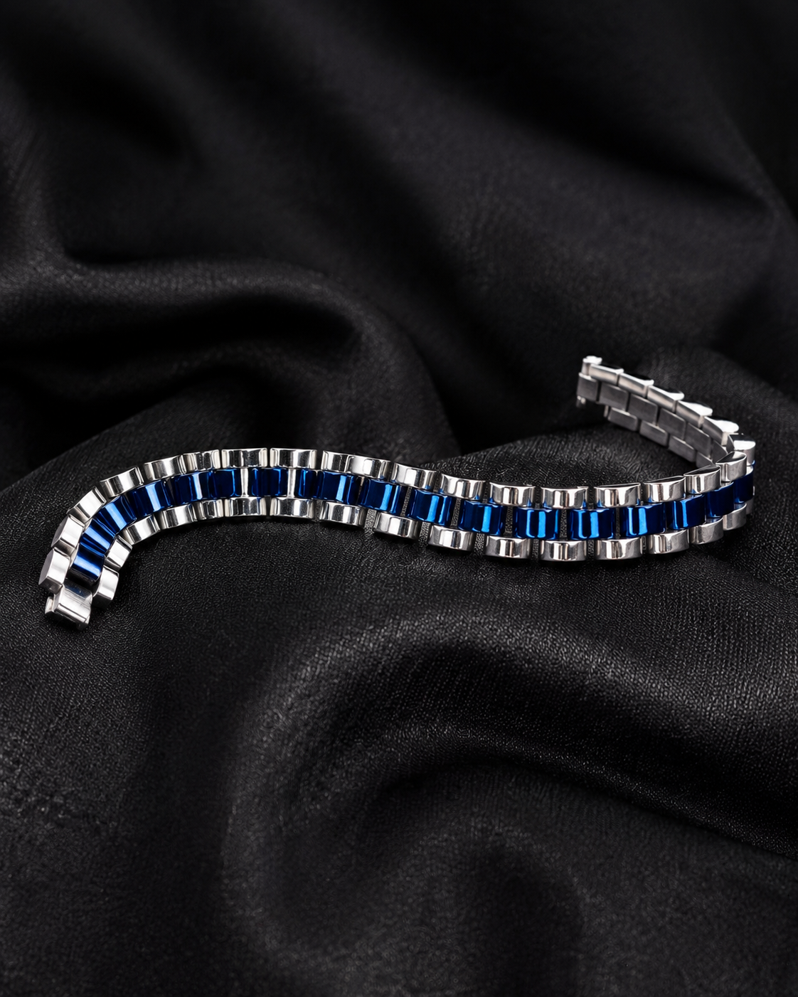 Silver Blue Horizon Bracelet