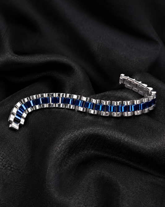 Silver Blue Horizon Bracelet