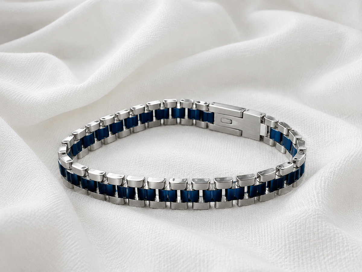 Silver Blue Horizon Bracelet