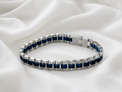 Silver Blue Horizon Bracelet