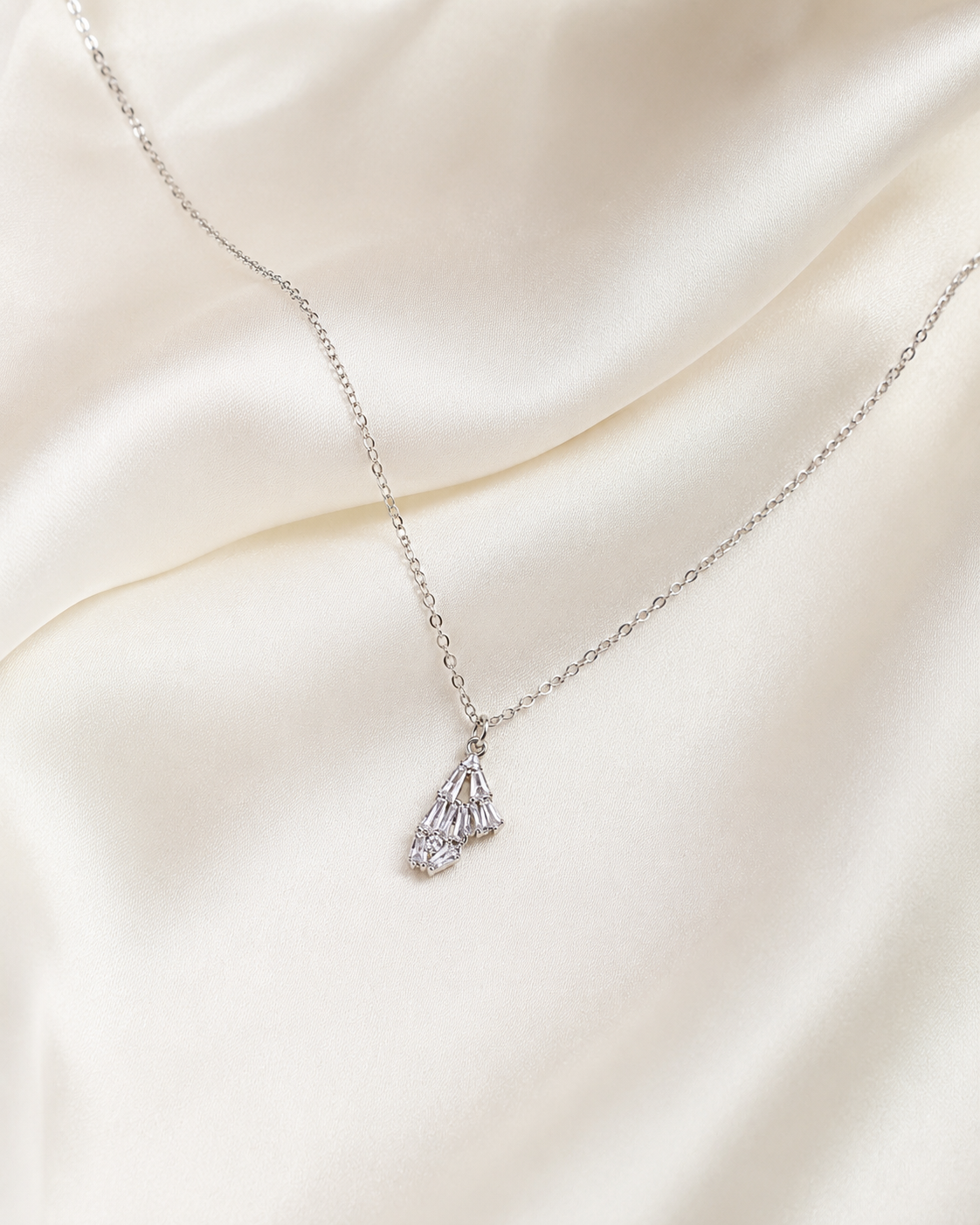 Ethereal Moth Silver Necklace