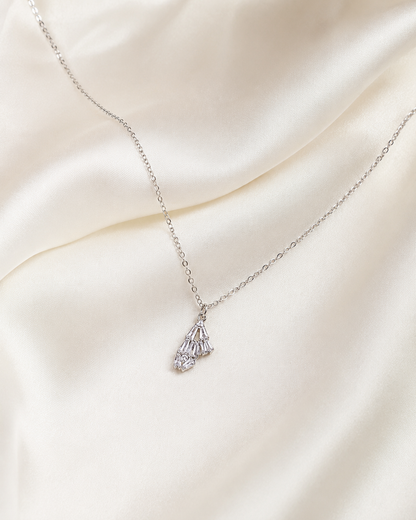 Ethereal Moth Silver Necklace