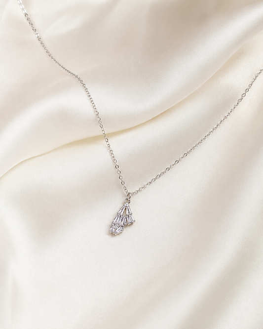 Ethereal Moth Silver Necklace