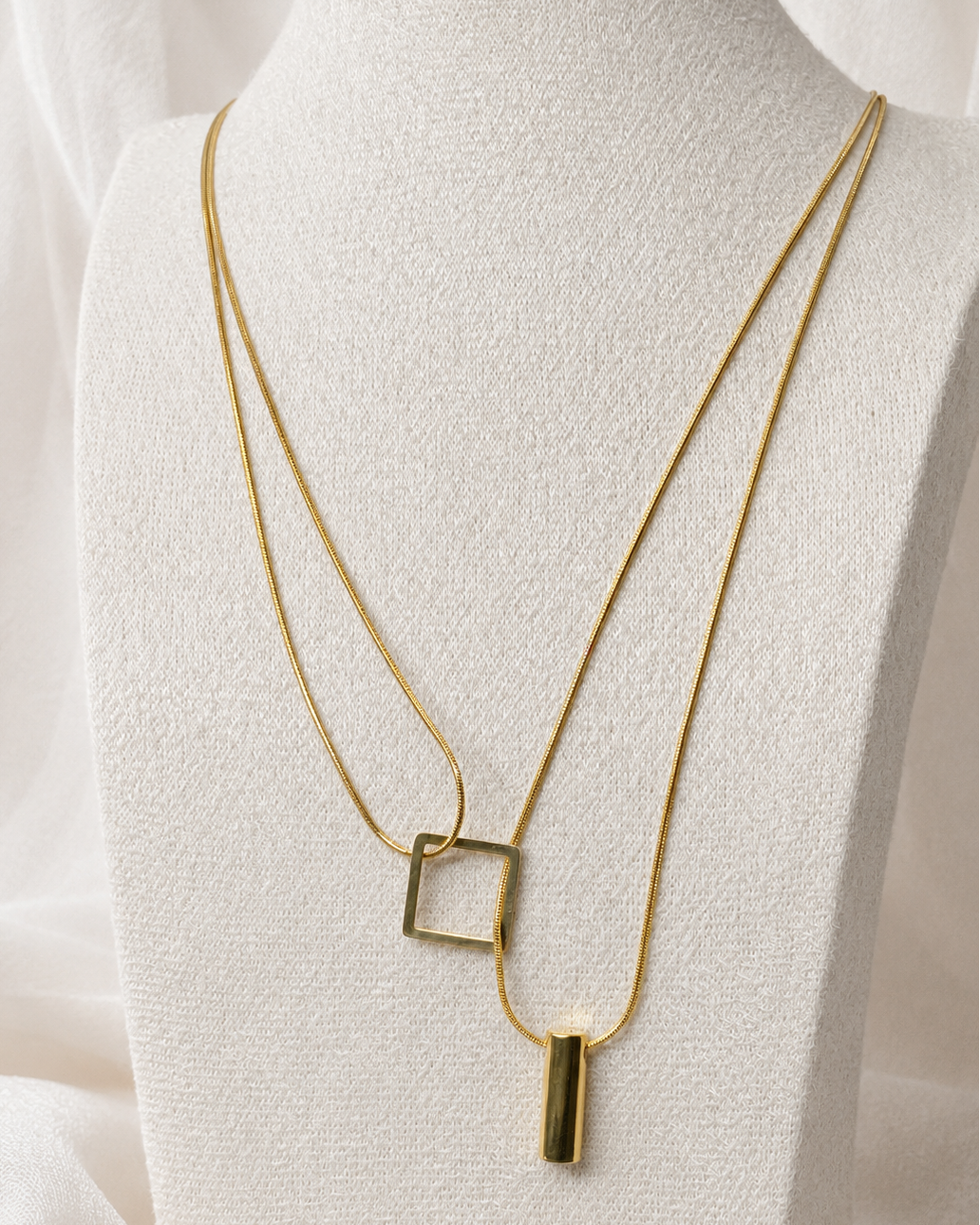 Geo Luxe Pendant Necklace