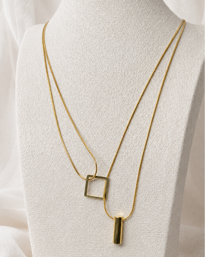 Geo Luxe Pendant Necklace