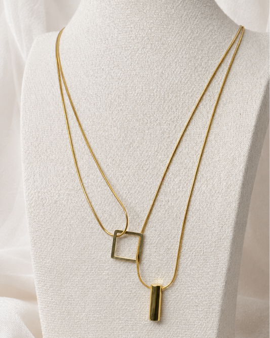 Geo Luxe Pendant Necklace
