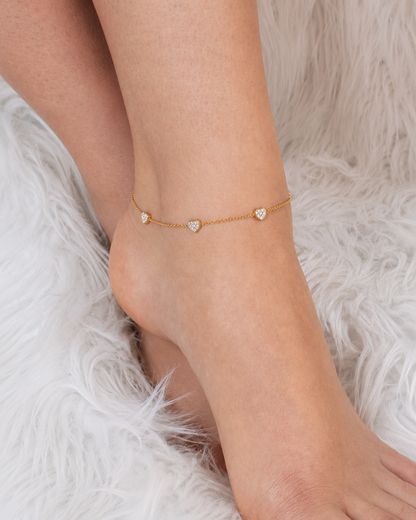 Rose Heart Anklet
