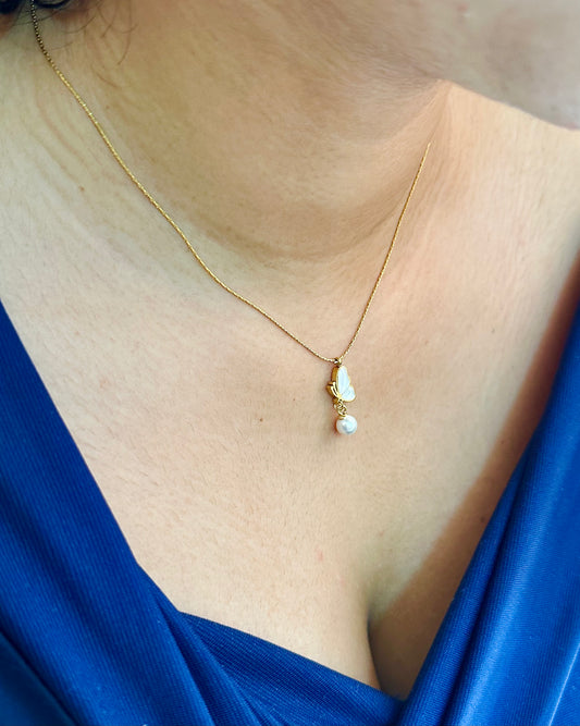 Butterfly Pearl Necklace
