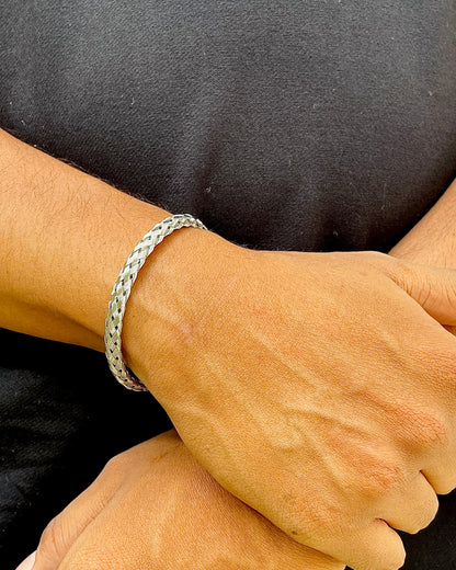 Silver Rope Cuff