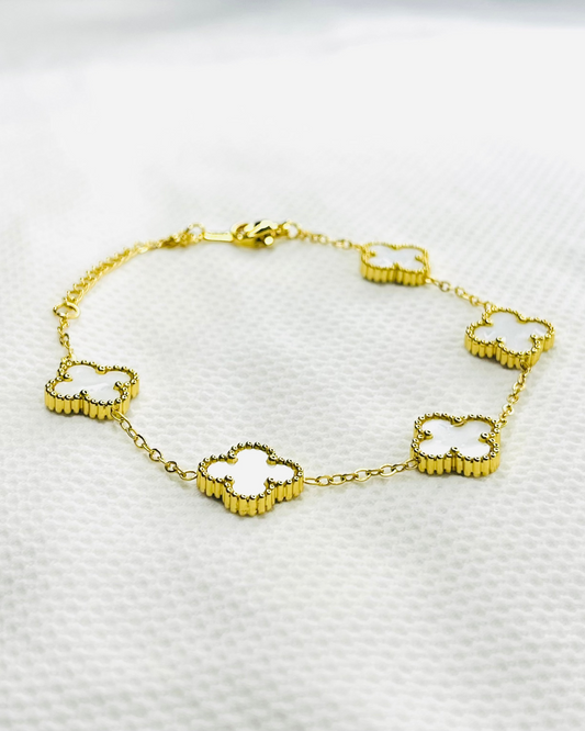 White Bloom Van Cleef Bracelet