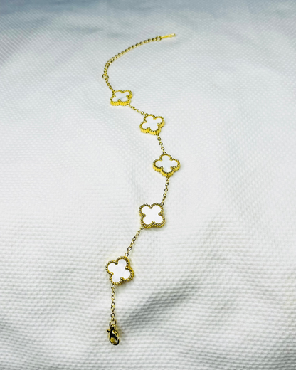 White Bloom Van Cleef Bracelet