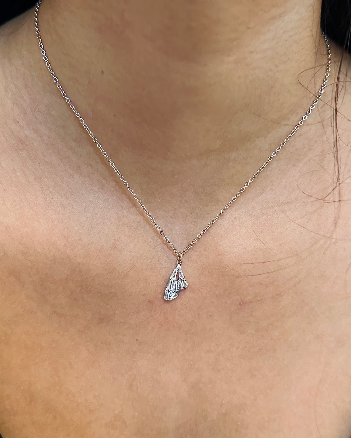 Ethereal Moth Silver Necklace