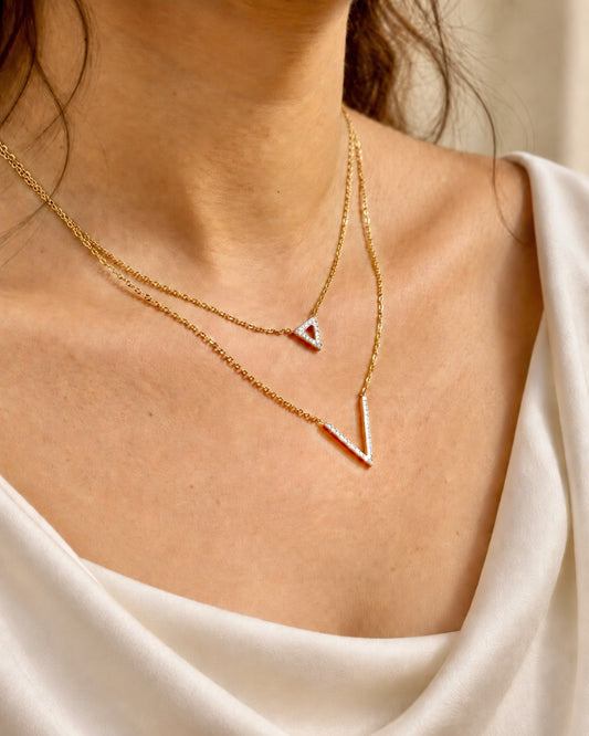 Twin V Luxe Necklace