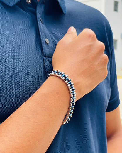 Silver Blue Horizon Bracelet